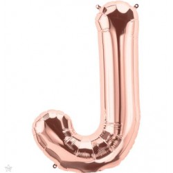 Letter 34" J Rose Gold (PK)