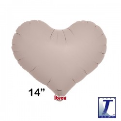 Jelly Heart 14" Warm Grey Foil (NP)