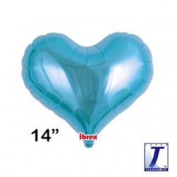 Jelly Heart 14" Mtl Light Blue (NP)