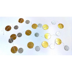 String Garland~Round Silver&Gold 175cm