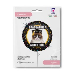 Rnd 18" Grumpy Cat Graduation (PK)