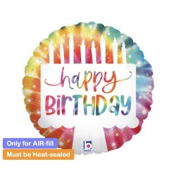 RND 09" Tie-Dye Cake Birthday (NP)