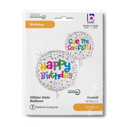 Rnd 18" Cue The Confetti Birthday (PK)