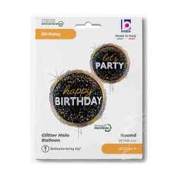 Rnd 18" Metallic Birthday Party (PK)